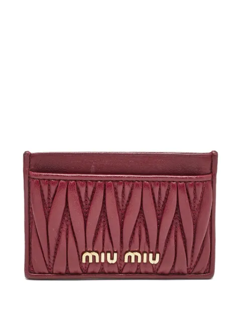 Miu Miu Pre-Owned matelassé leather card holder