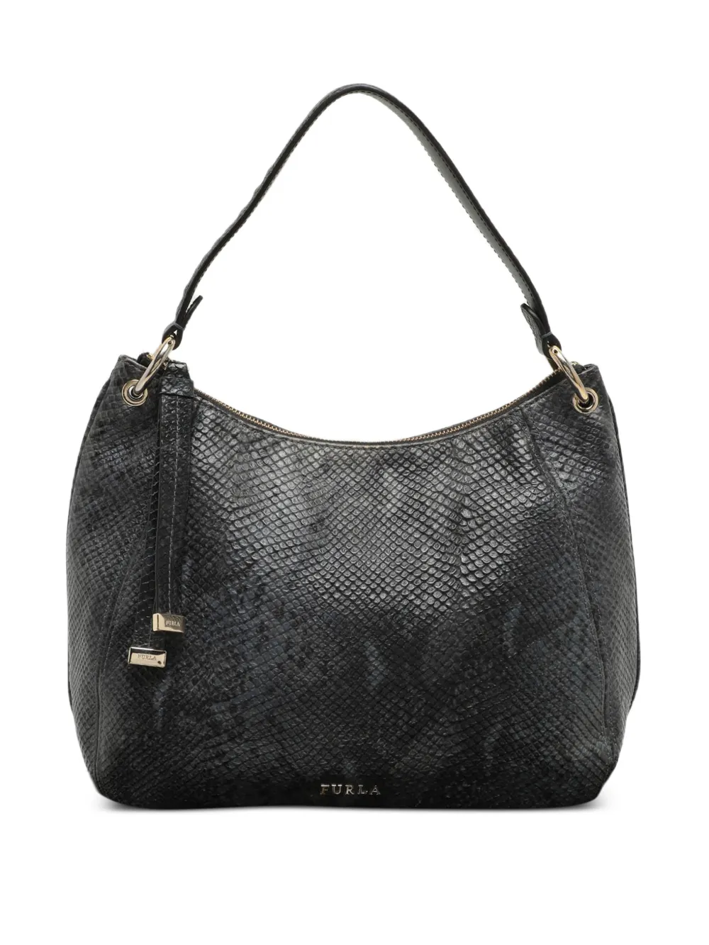 Furla Tote Bag mit Python-Prägung - Schwarz