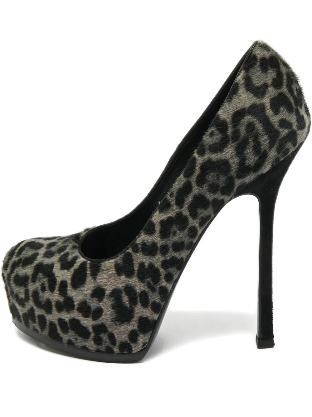 Saint Laurent Pre-Owned leopard-print platform pumps | Grey | Image 1