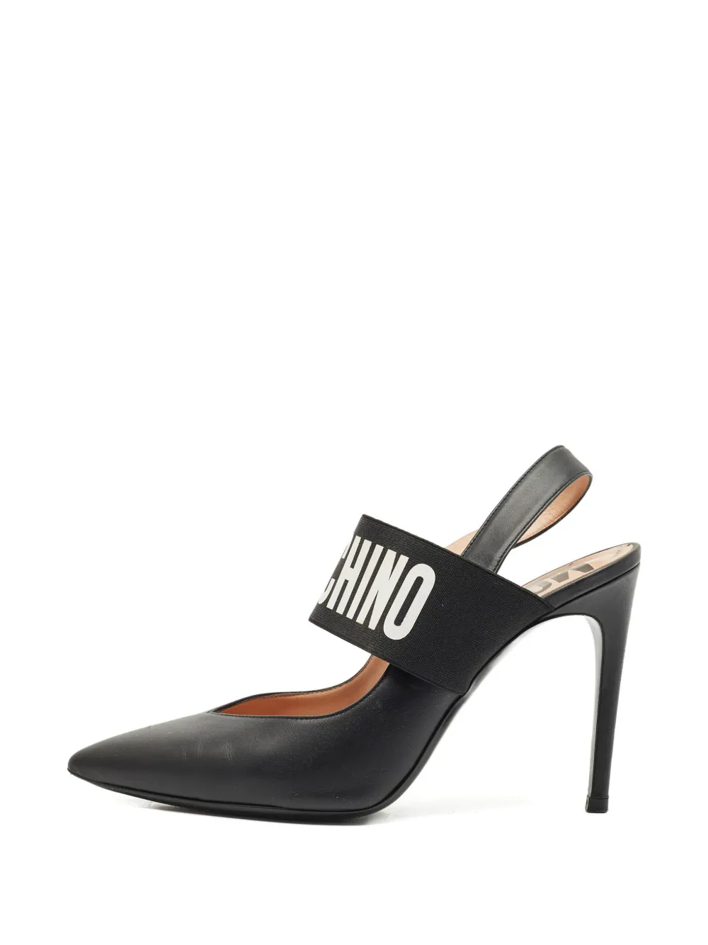 Moschino Pre-Owned logo pointed pumps - Nero