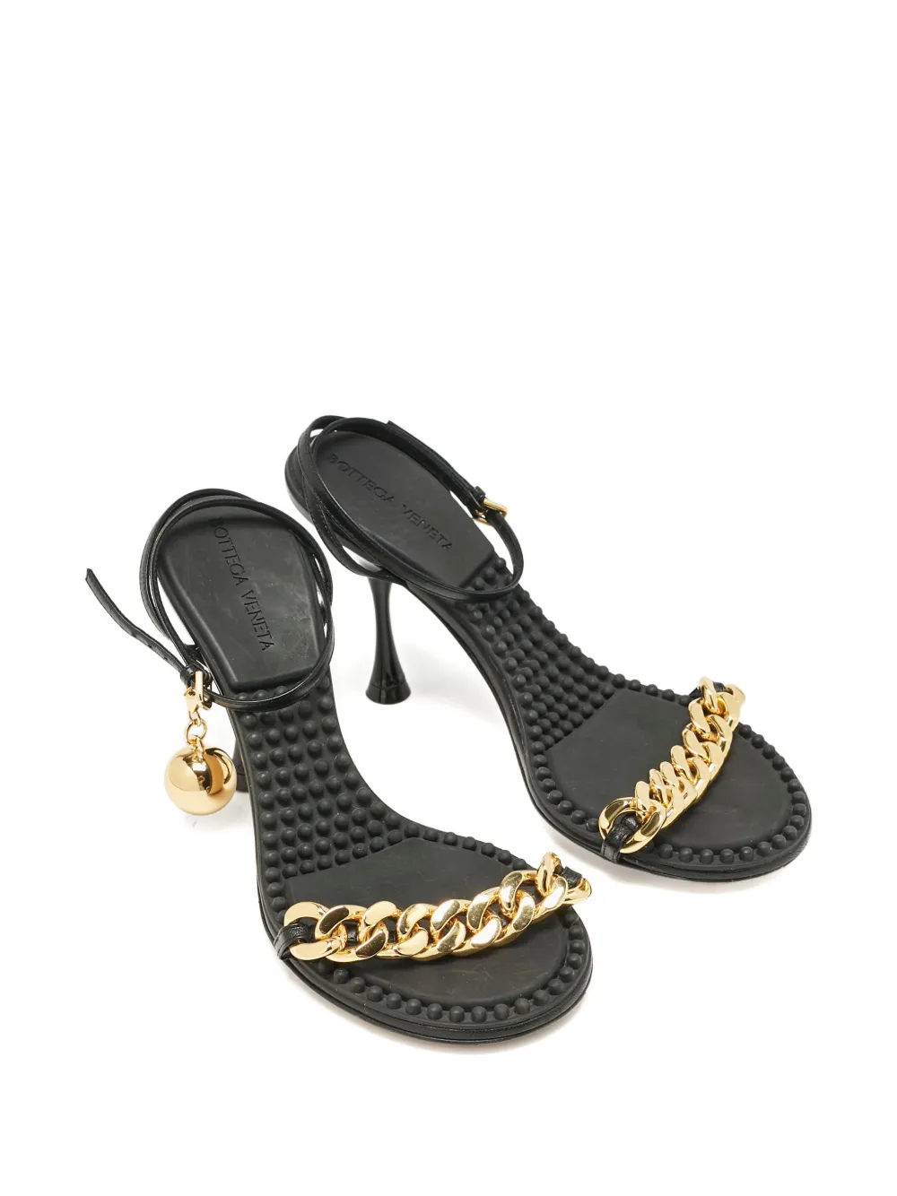 Bottega Veneta Pre-Owned dot chain sandals - Zwart