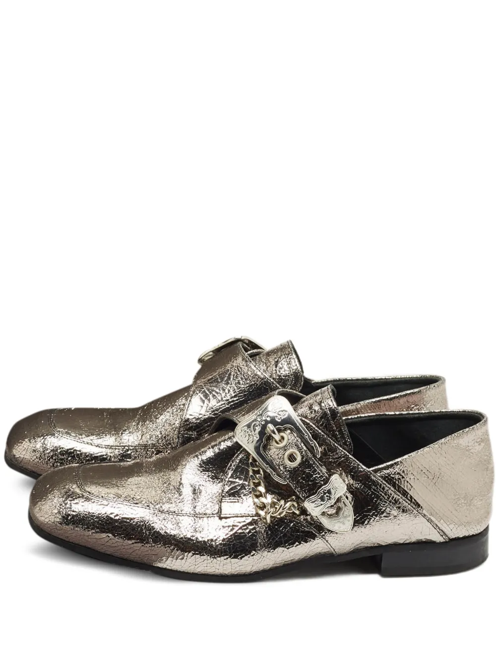 Alexander McQueen Pre-Owned buckled Derby shoes - Silber