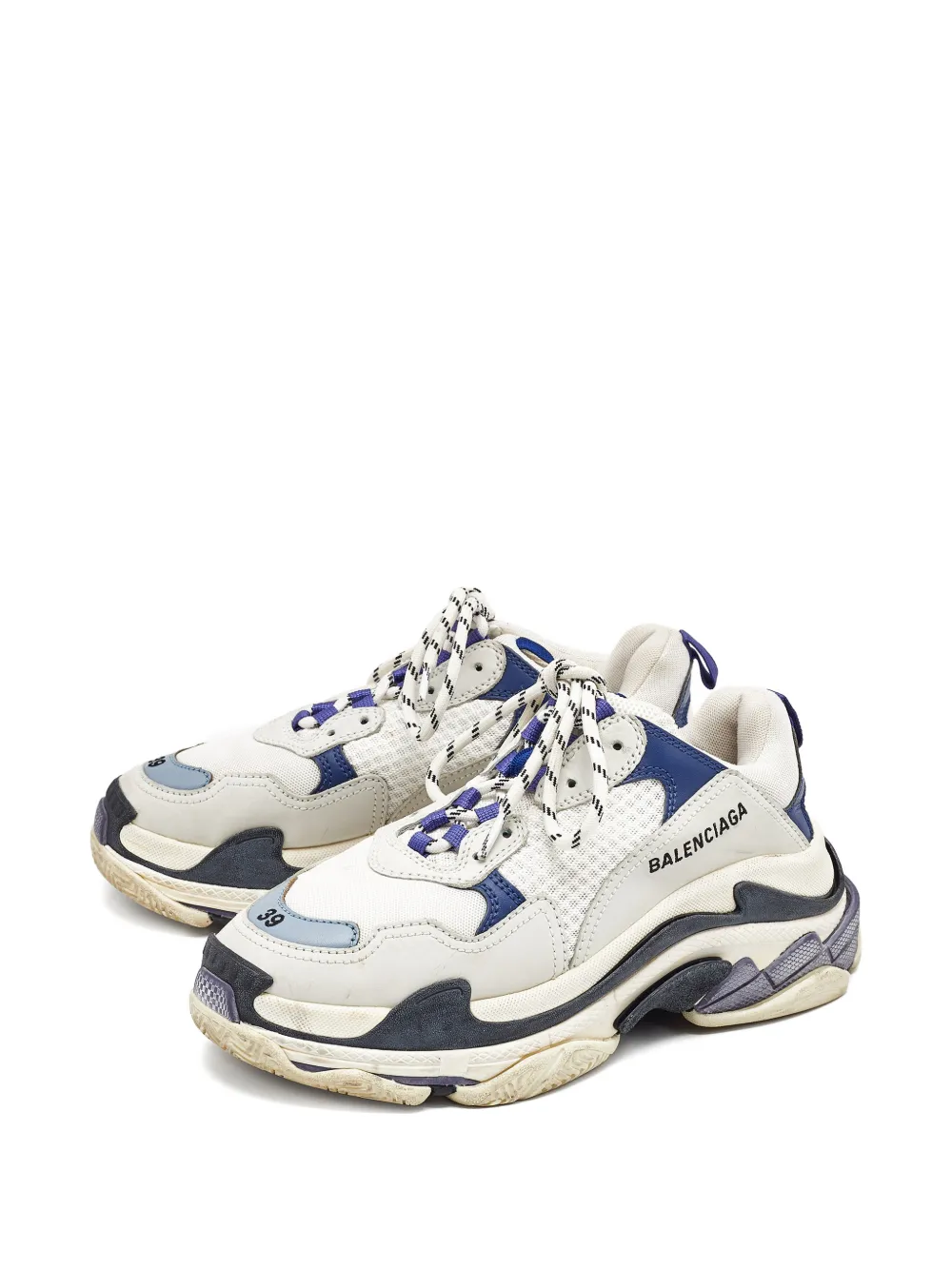 Balenciaga Pre-Owned Triple S lace-up fastening sneakers - Wit