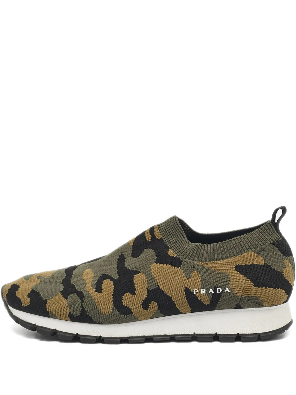 Prada Pre-Owned camouflage-pattern slip-on sneakers | Green | Image 1