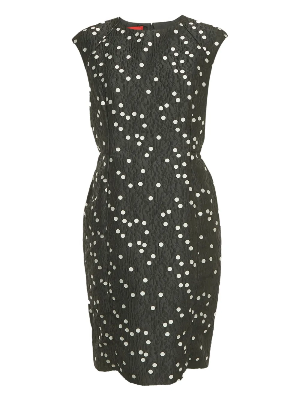 Carolina Herrera Vintage jacquard polka dot dress - Black