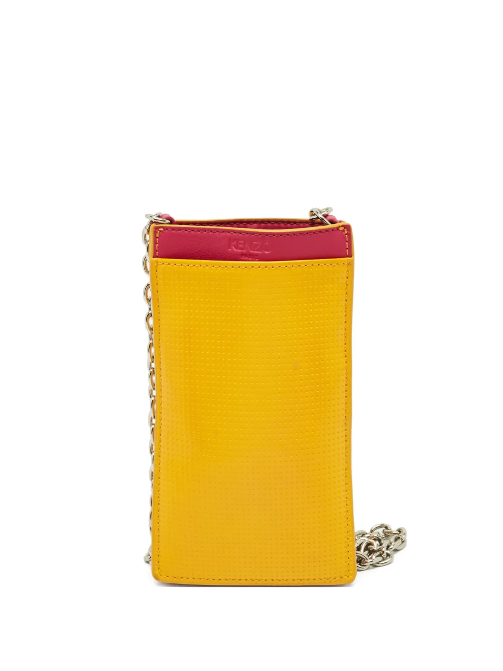 Kenzo Pre-Owned embossed-logo chain phone bag - Giallo