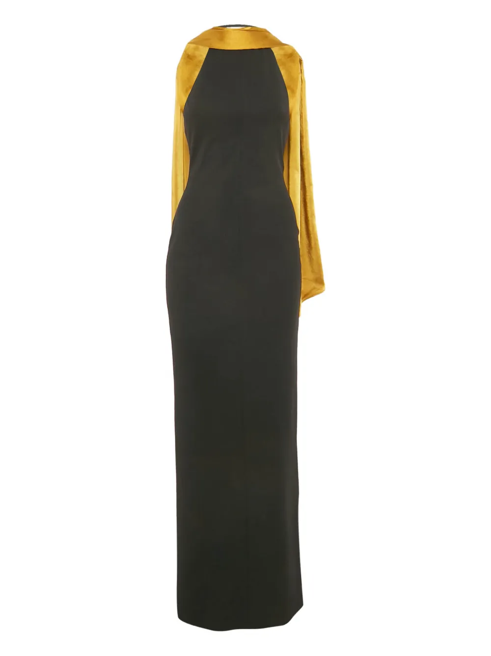 Solace London Dahlia crepe maxi dress - Nero