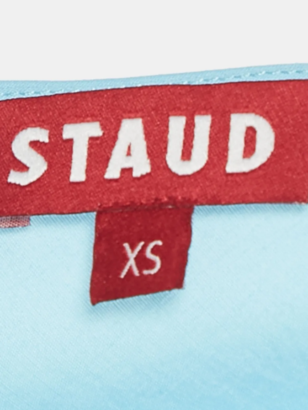 STAUD Tie-up cotton dress - Blauw