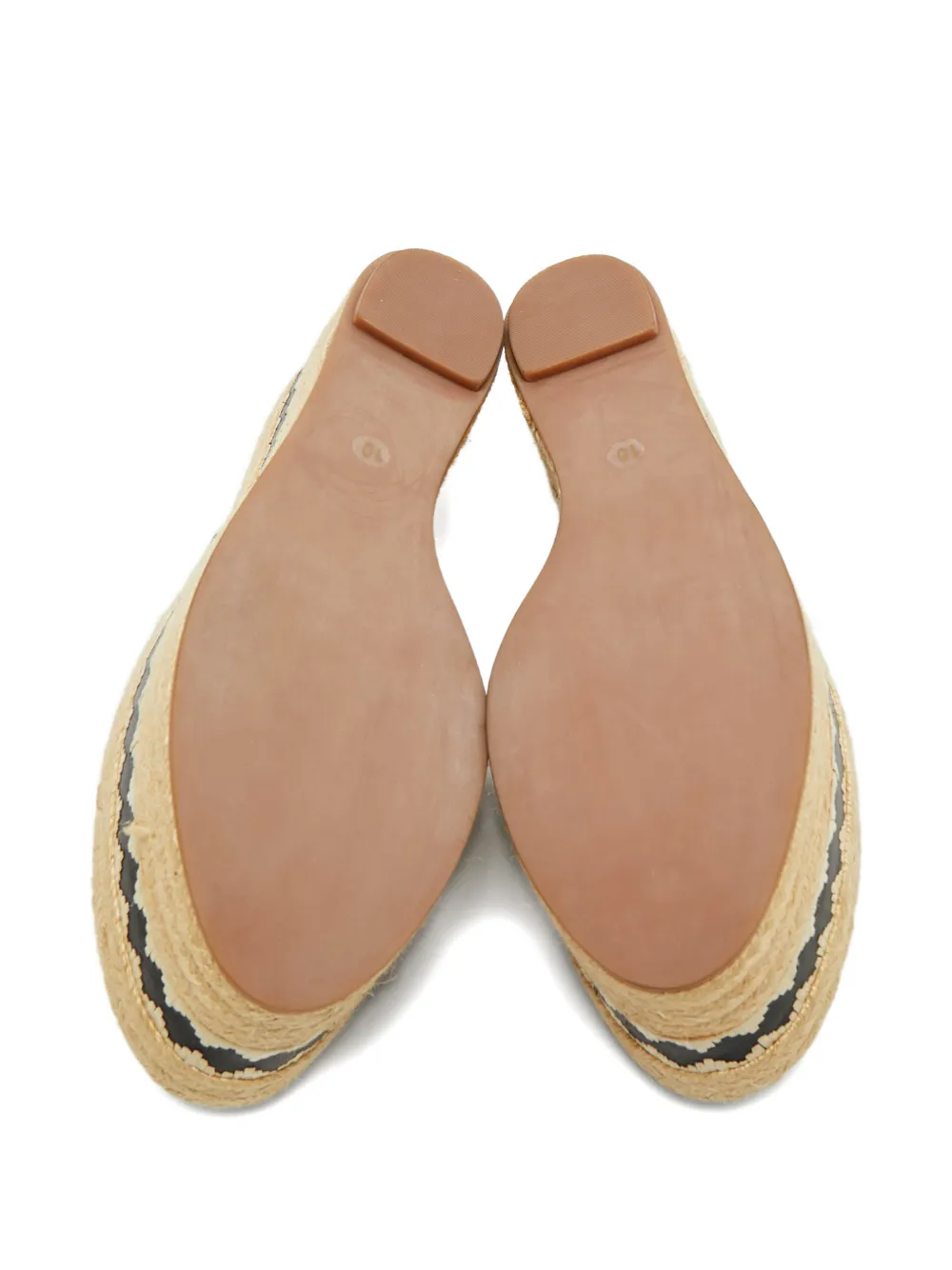 Tory Burch leather espadrilles - Zwart