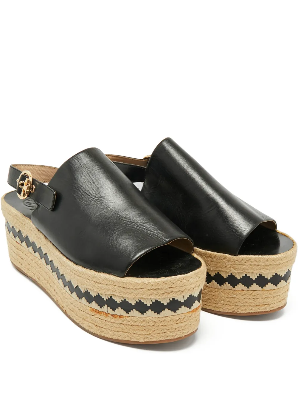 Tory Burch leather espadrilles - Nero