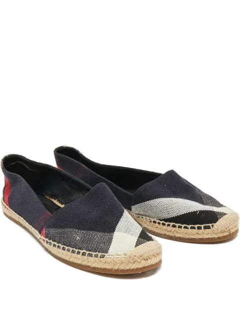 Burberry Pre-Owned check flat-sole espadrilles