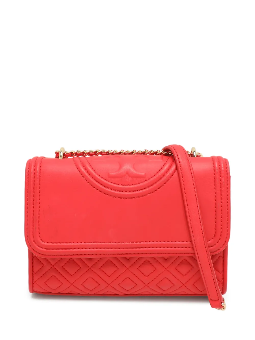 Tory Burch Fleming quilted leather cross body bag - Rot