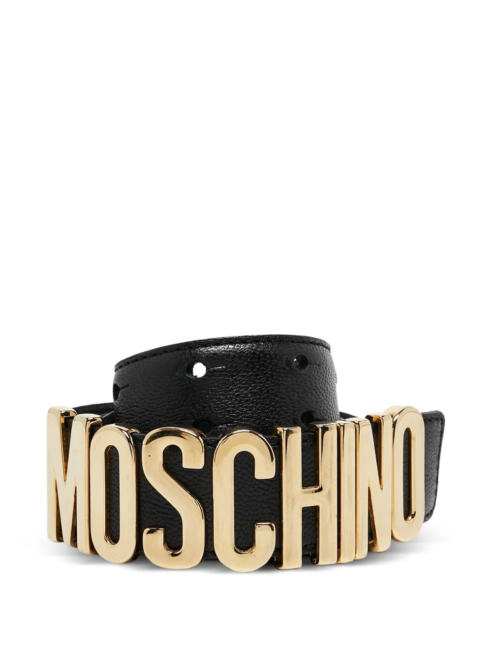 Moschino Pre-Owned Cintura con placca logo - Nero