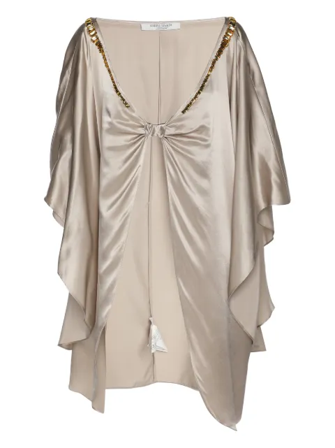 Marina Rinaldi poncho satinado con detalles