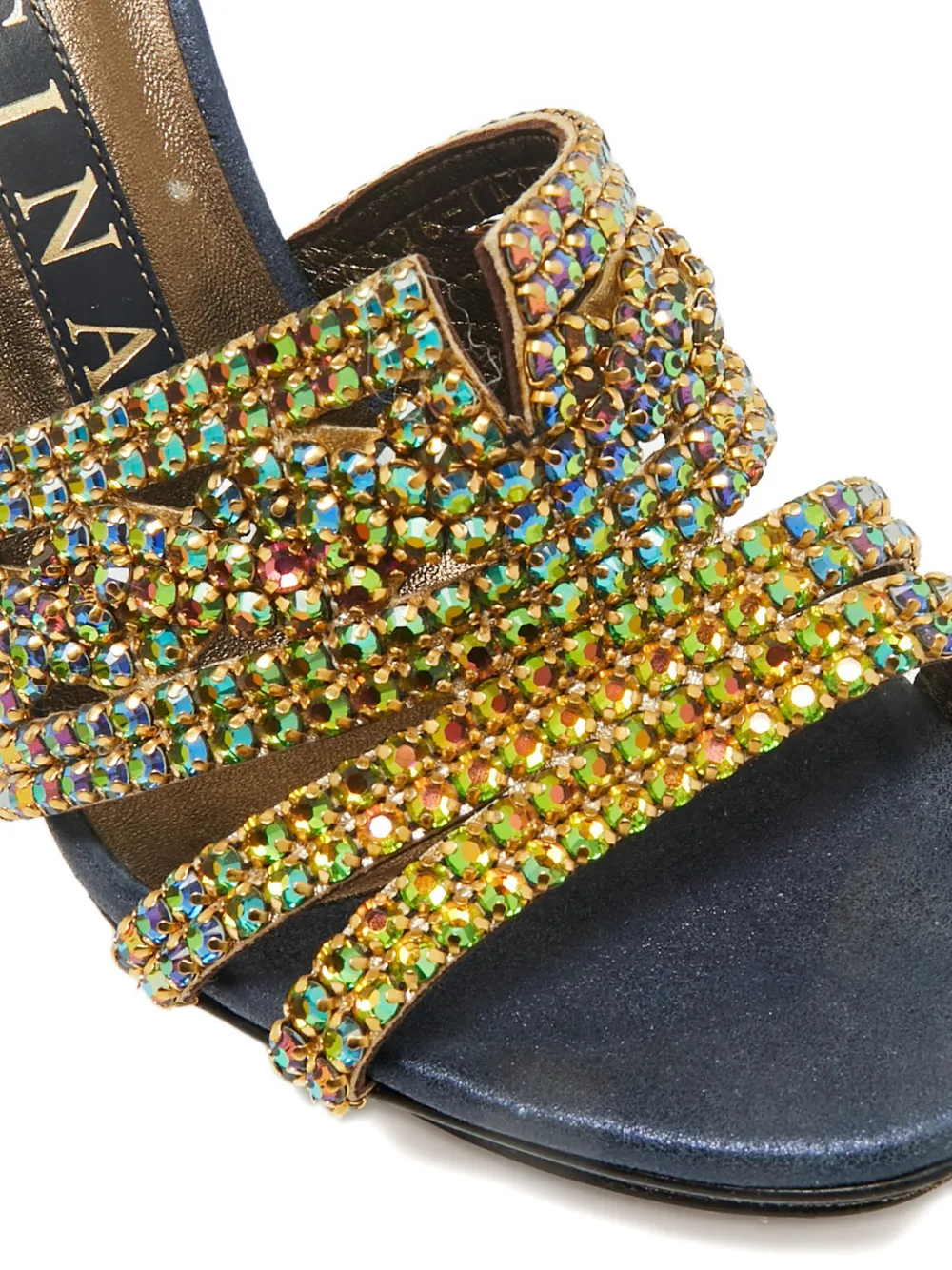 Gina rhinestone-embellished sandals - Blauw