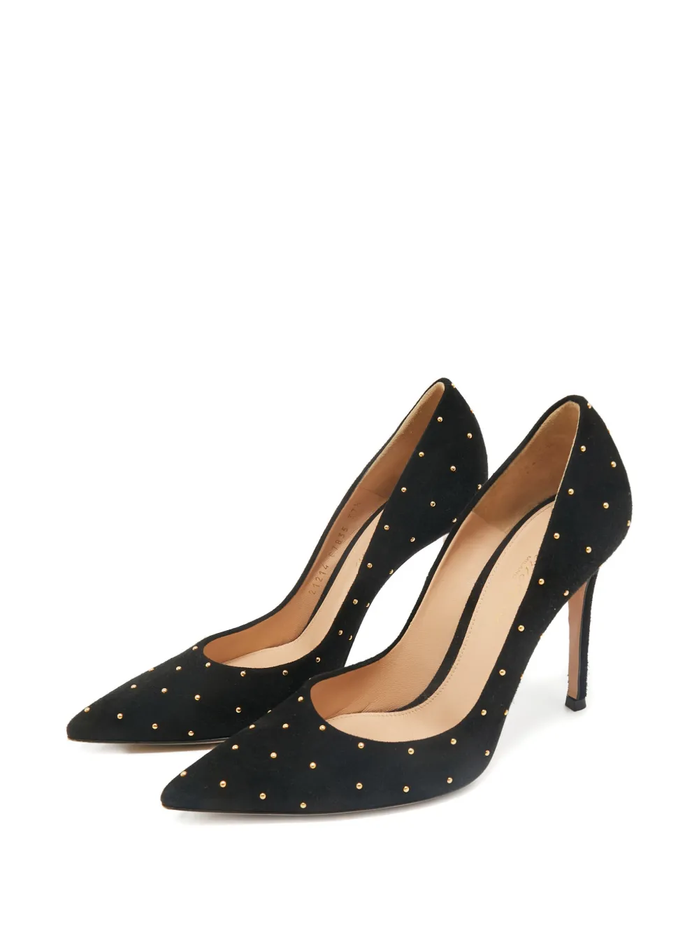 Gianvito Rossi studded suede pumps - Zwart