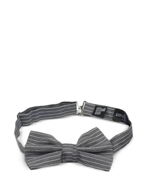 Emporio Armani Pre-Owned striped cotton bow tie