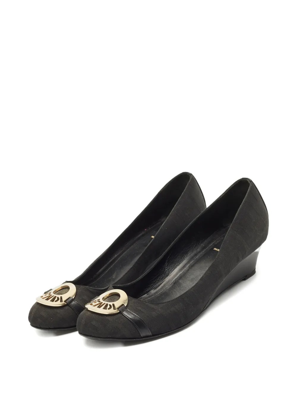 Fendi Pre-Owned round-toe pumps - Zwart