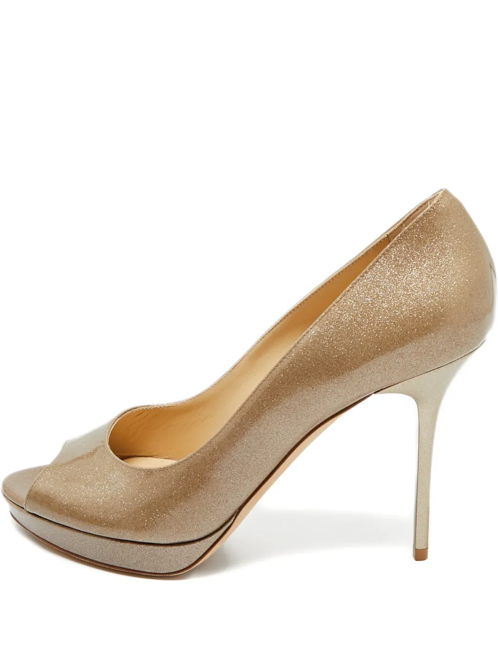 Jimmy Choo Pre-Owned escarpins à plateforme en cuir à bout ouvert | or | Image 1