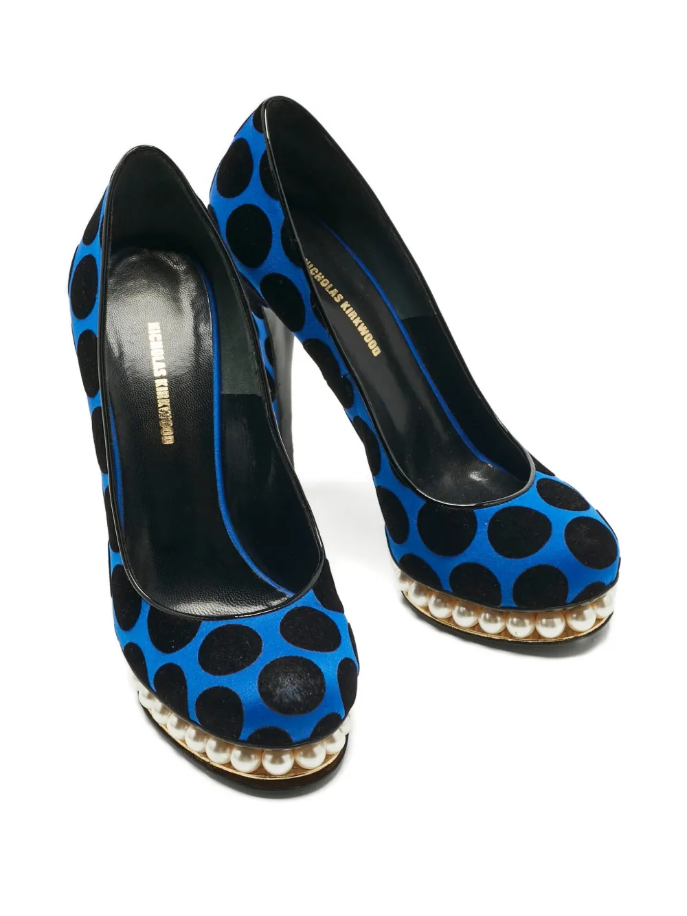 Nicholas Kirkwood Casati polka-dot platform pumps - Blauw