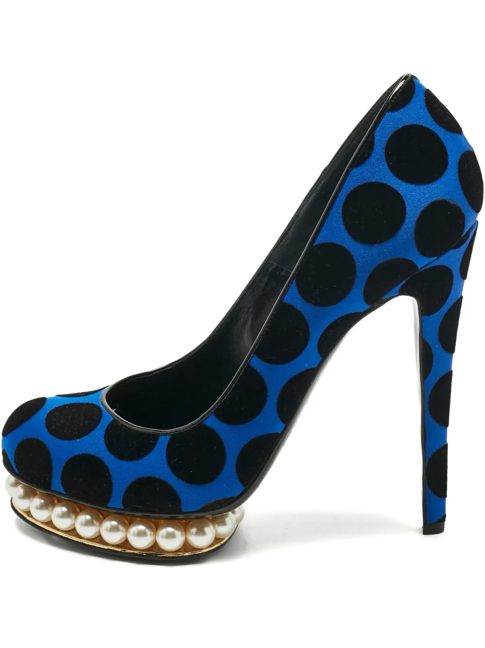 Nicholas Kirkwood Casati polka-dot platform pumps - Blau