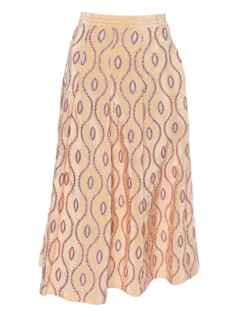 Marni Pre-Owned eyelets-embroidered midi skirt