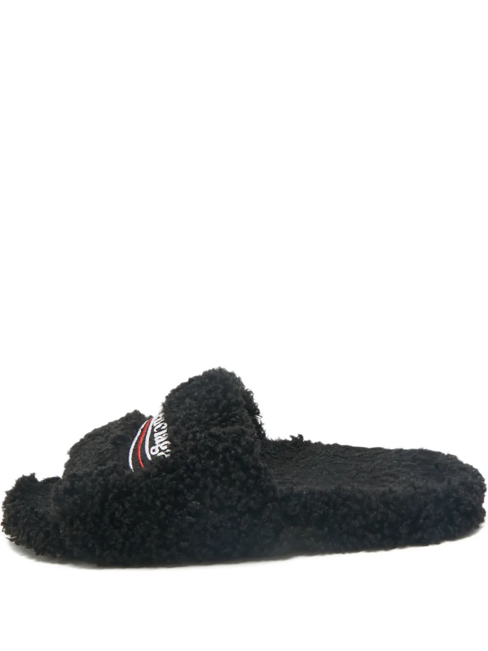 Balenciaga Pre-Owned Furry Slipper - Schwarz
