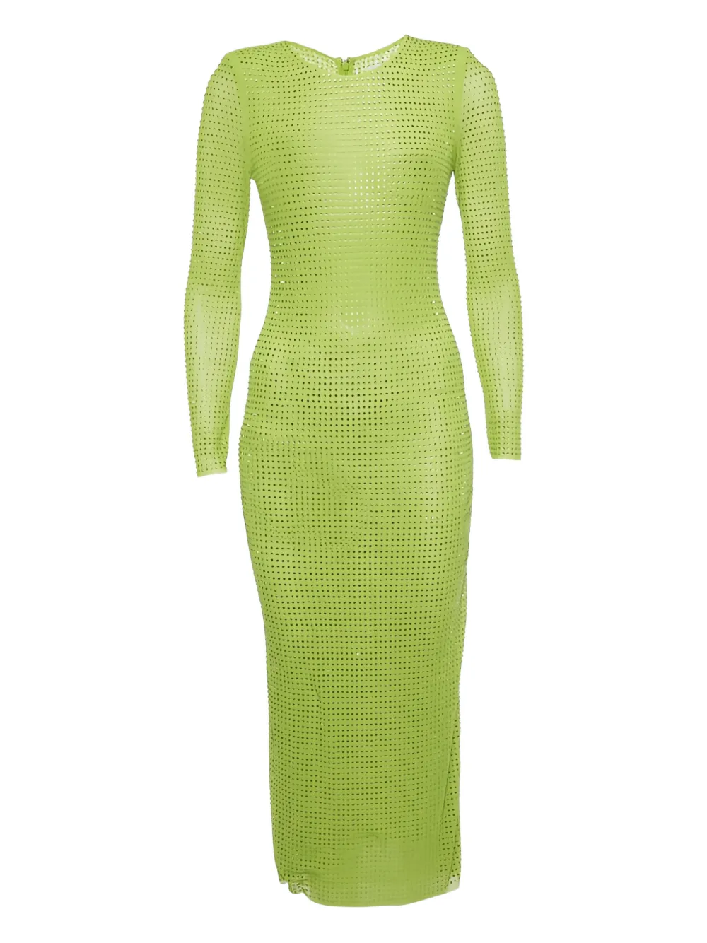 Self-Portrait studded mesh midi dress | Green | Image 1