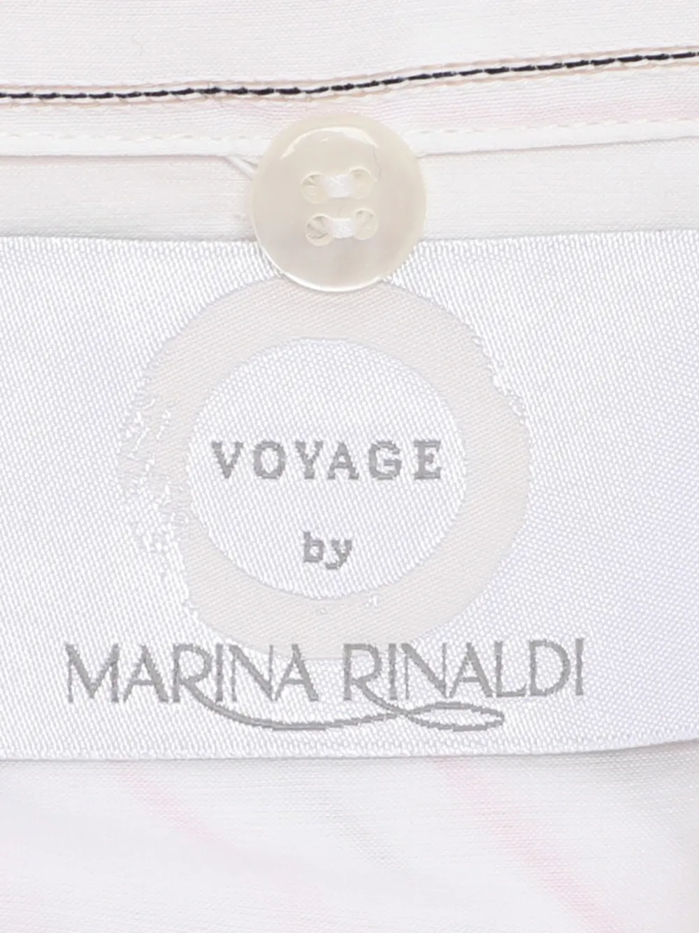  Marina Rinaldi Chemise Rayée à Col Détachable - Blanc 
