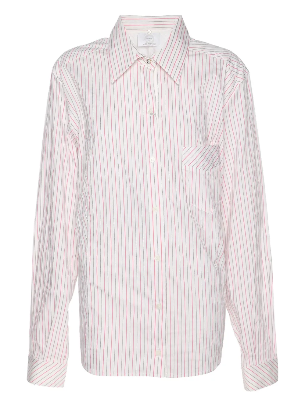 Marina Rinaldi Camicia a righe - Bianco