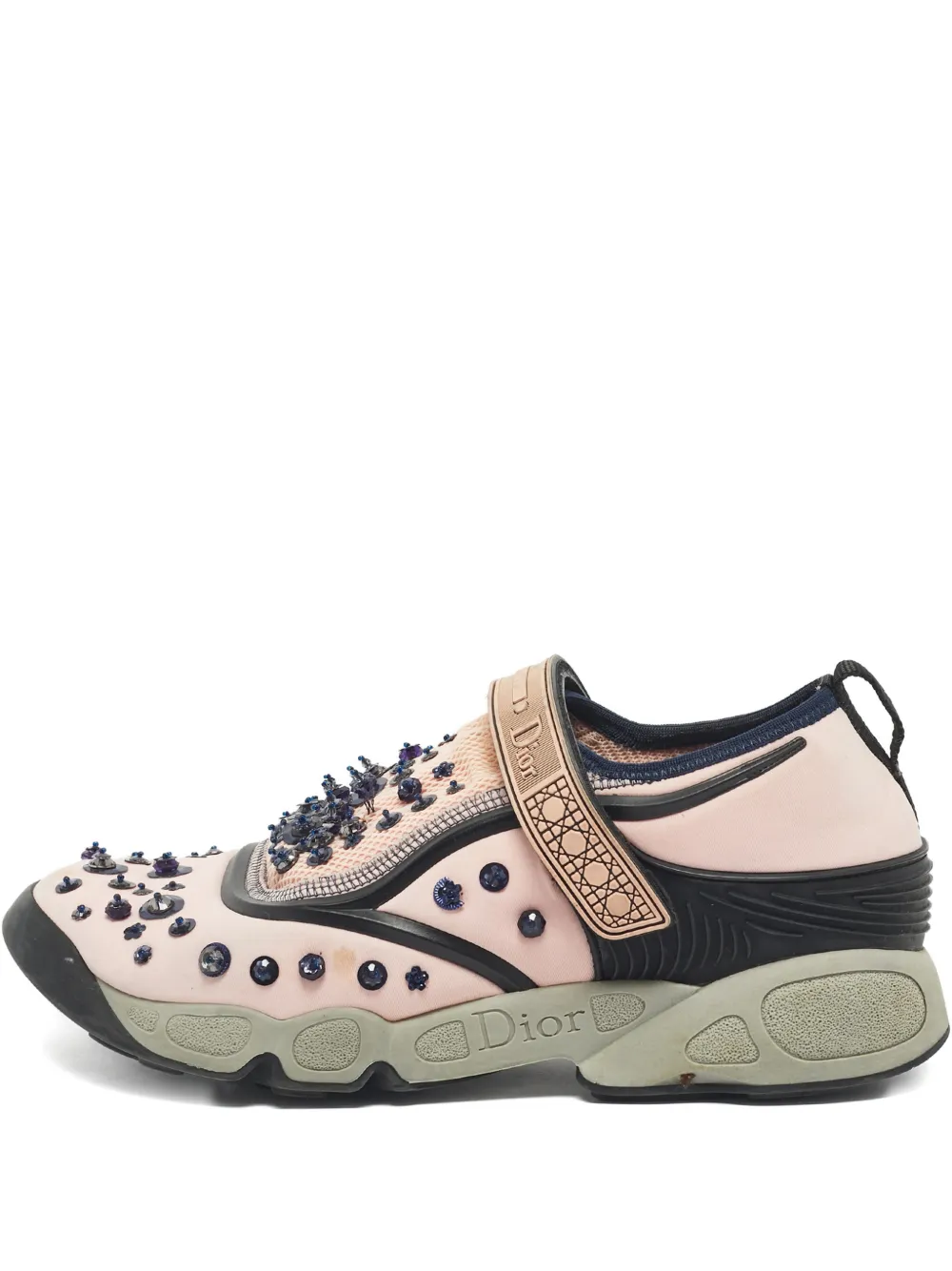 Christian Dior Pre-Owned fusion embellished sneakers - Rosa