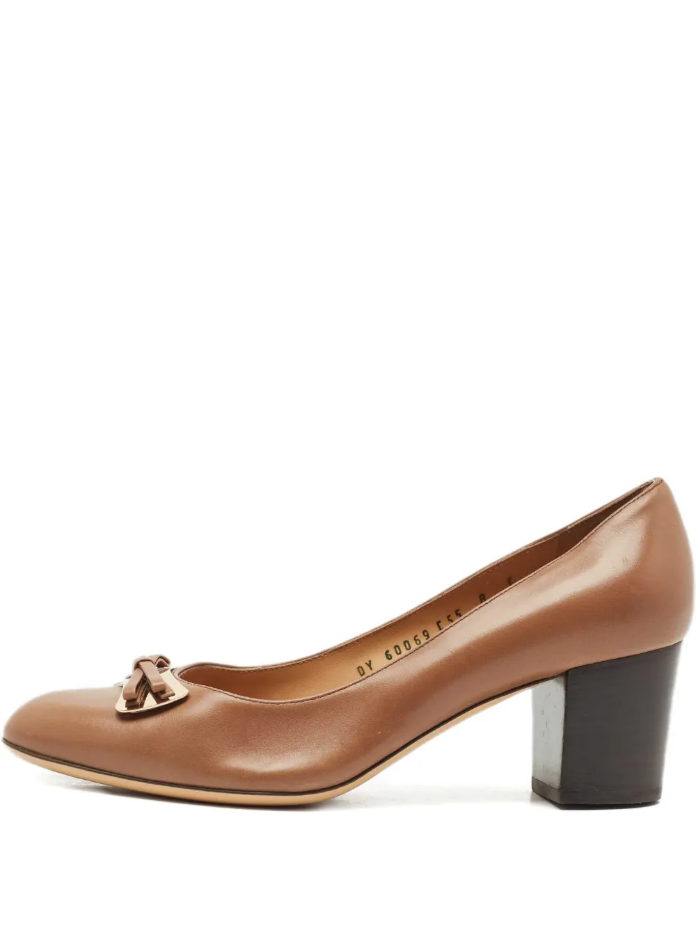 Ferragamo Pre-Owned Vara bow leather pumps - Braun