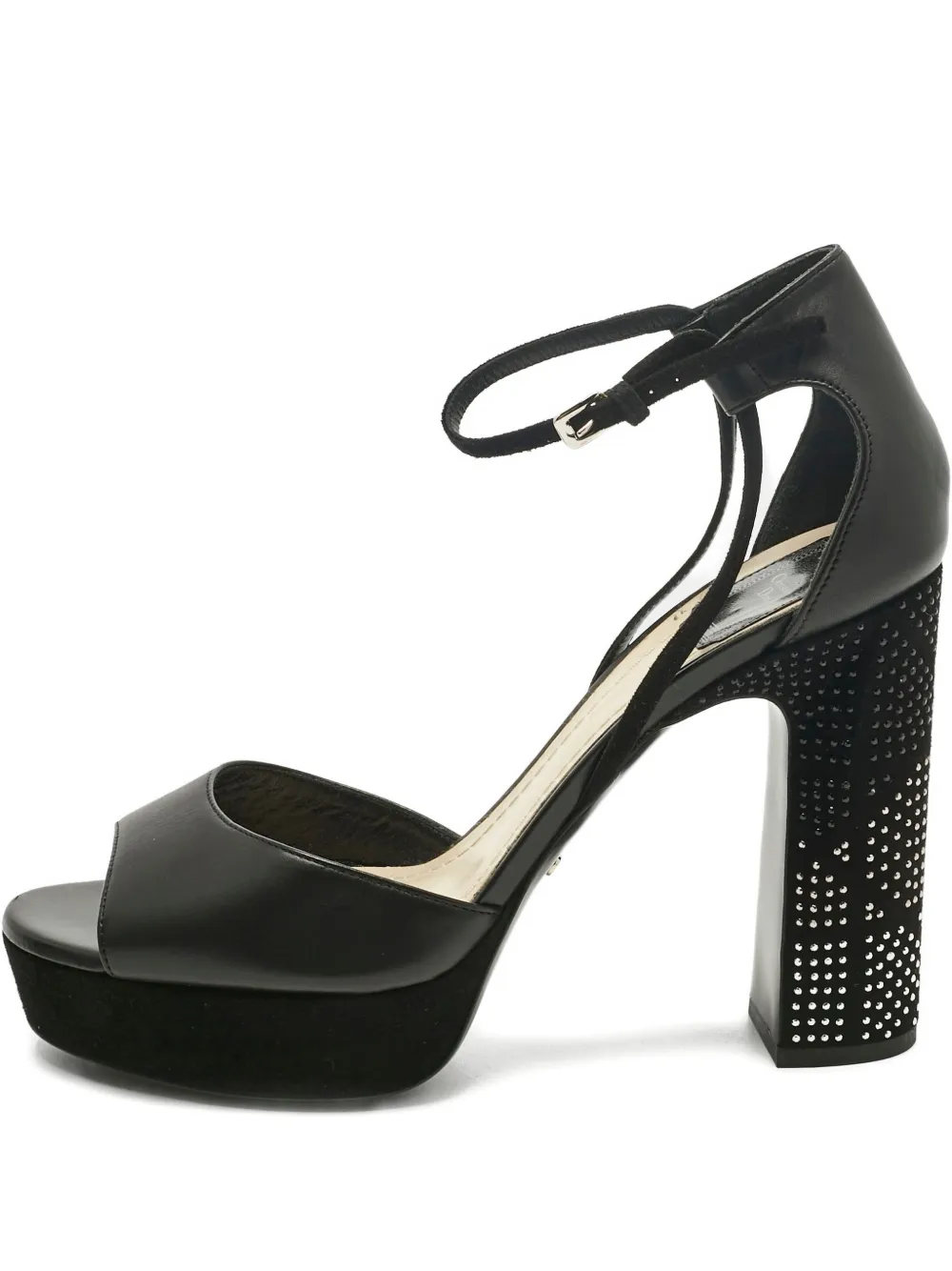 Pre-owned Dior Rainbow Stellar Block-heel Sandals In Black