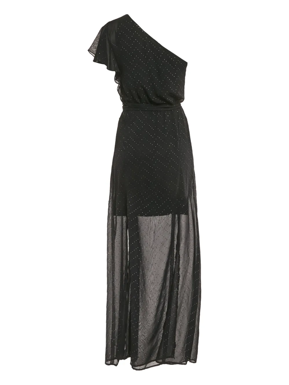 Maje one-shoulder maxi dress - Zwart