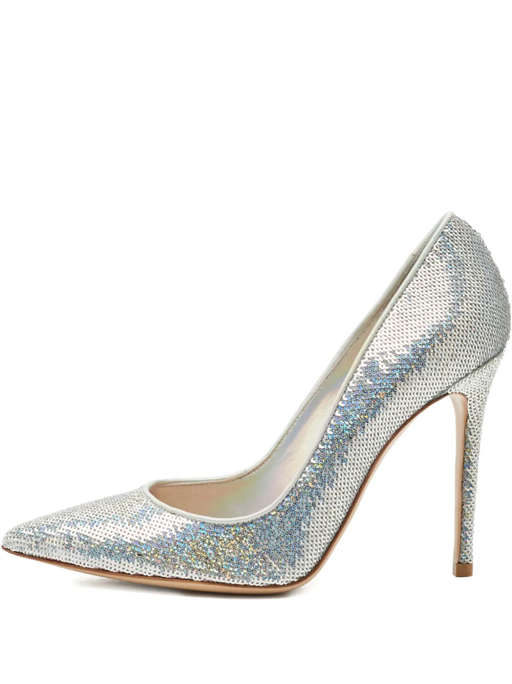 Gianvito Rossi sequin-embellishment pointed-toe pumps - Silber