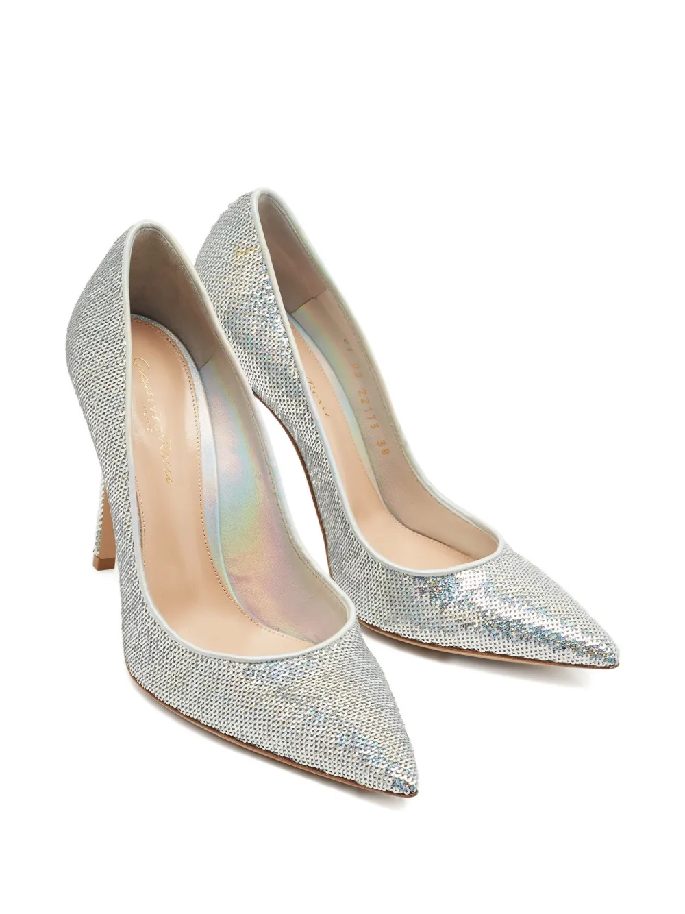 Gianvito Rossi sequin-embellishment pointed-toe pumps - Zilver