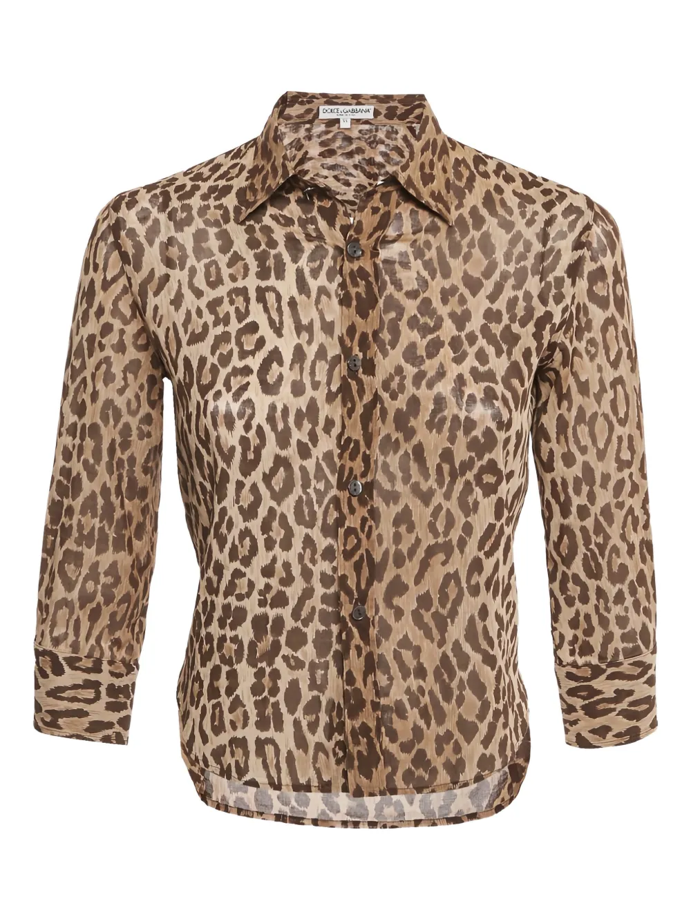 Dolce & Gabbana Pre-Owned leopard-print buttoned shirt | Neutrals | Image 1