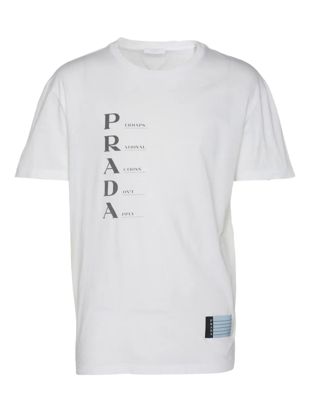 Prada Pre-Owned Acronym print cotton T-shirt | White | Image 1