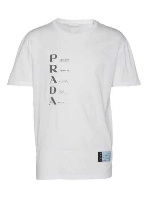 Prada Pre-Owned Acronym print cotton T-shirt