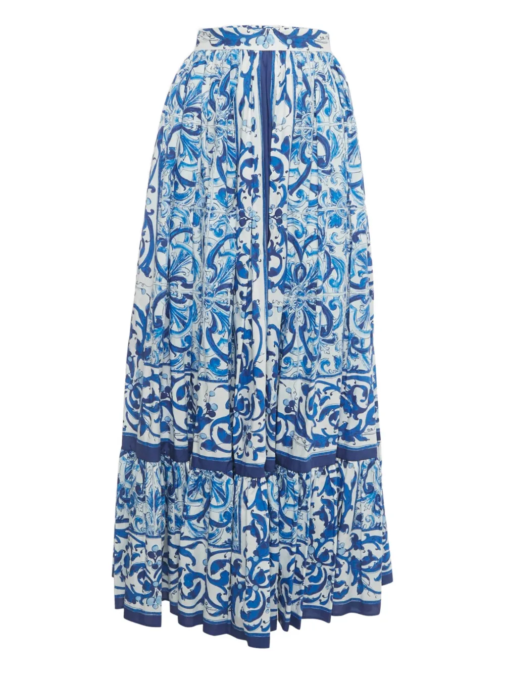 Dolce & Gabbana Pre-Owned falda larga estampada de popelina | blanco | Image 1