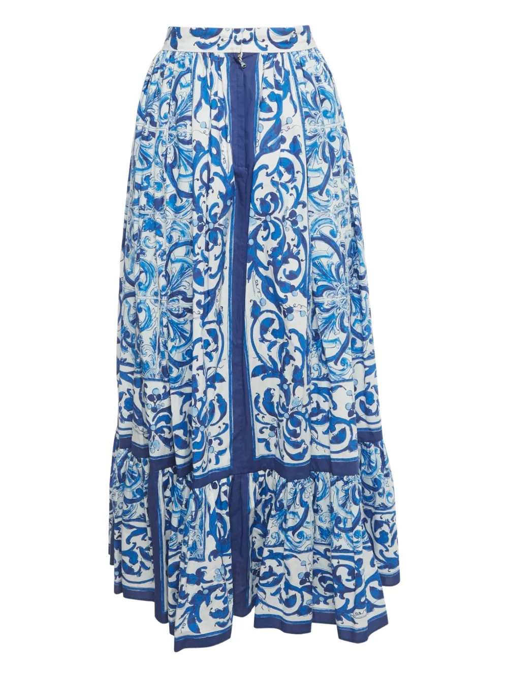 Dolce & Gabbana Pre-Owned poplin print maxi skirt - Wit