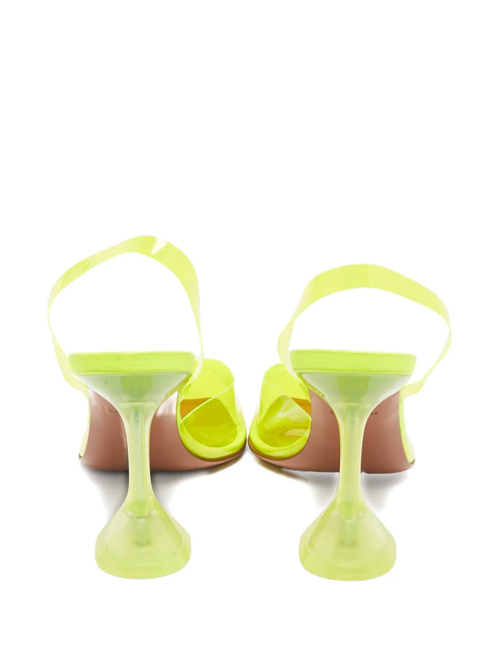 Amina Muaddi Holli Glass slingback pumps - Geel