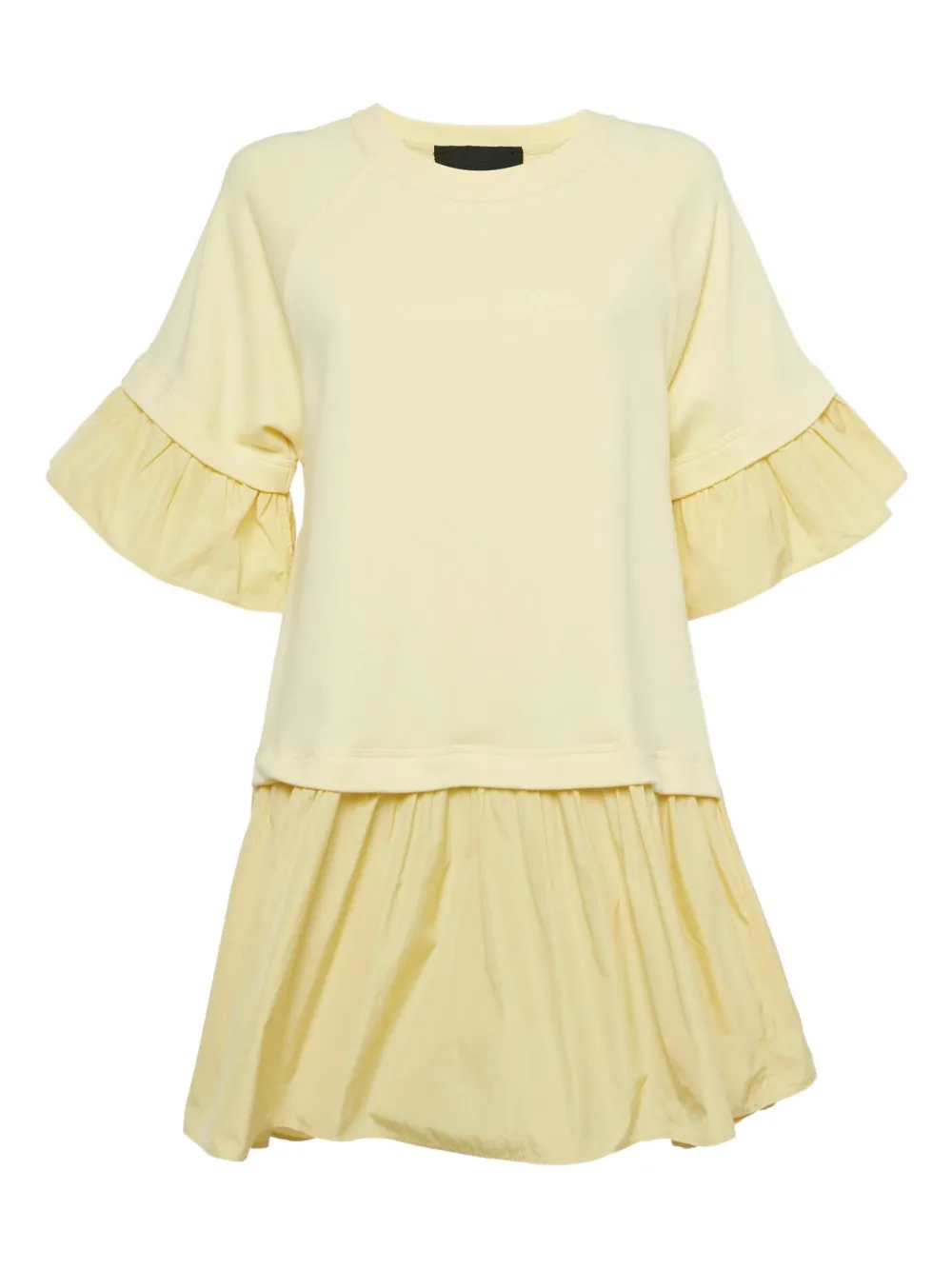 Valentino Pre-Owned ruffled asymmetrical mini dress - Giallo