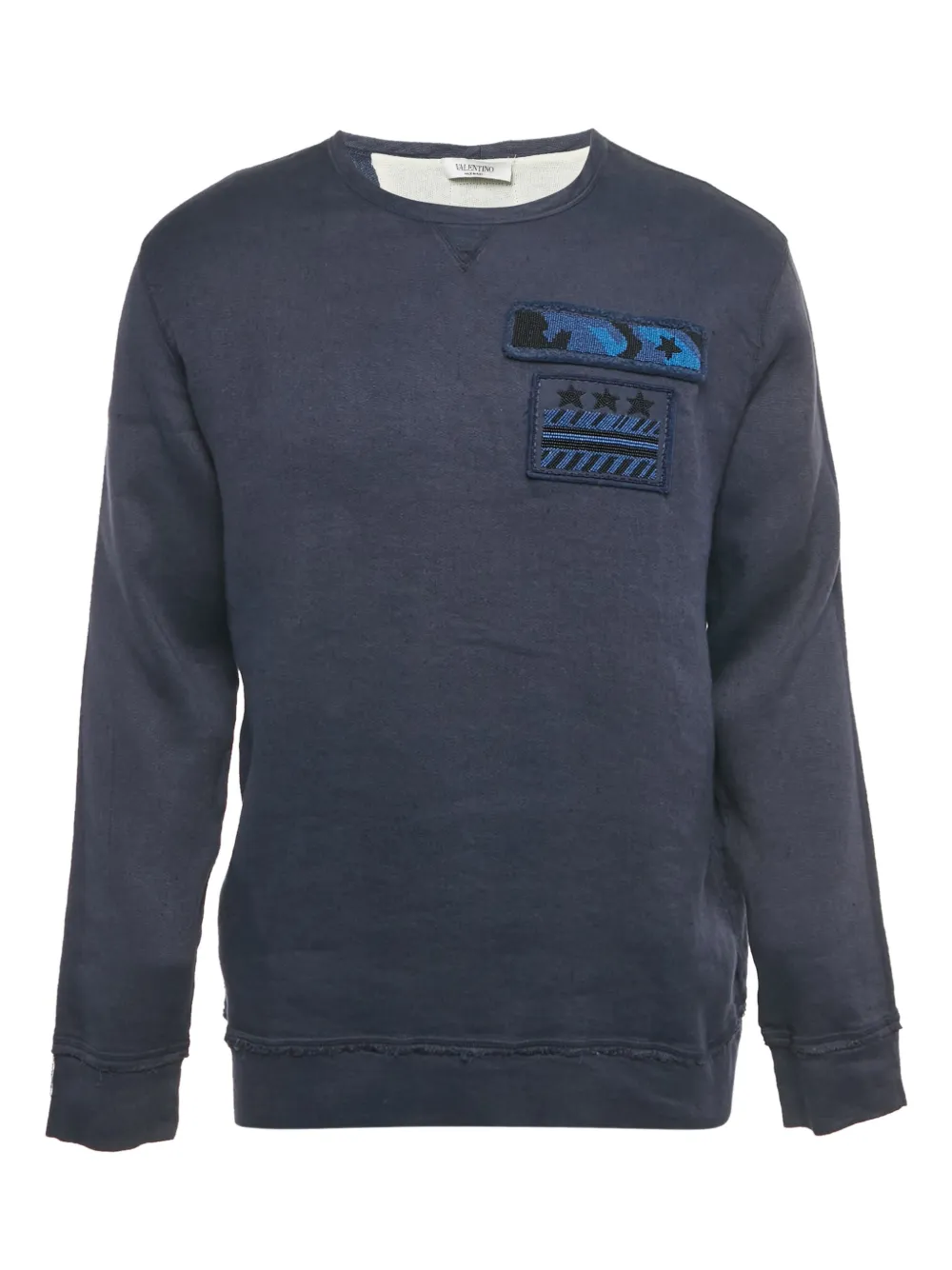 Valentino Pre-Owned patch-embellished sweater | bleu | Image 1