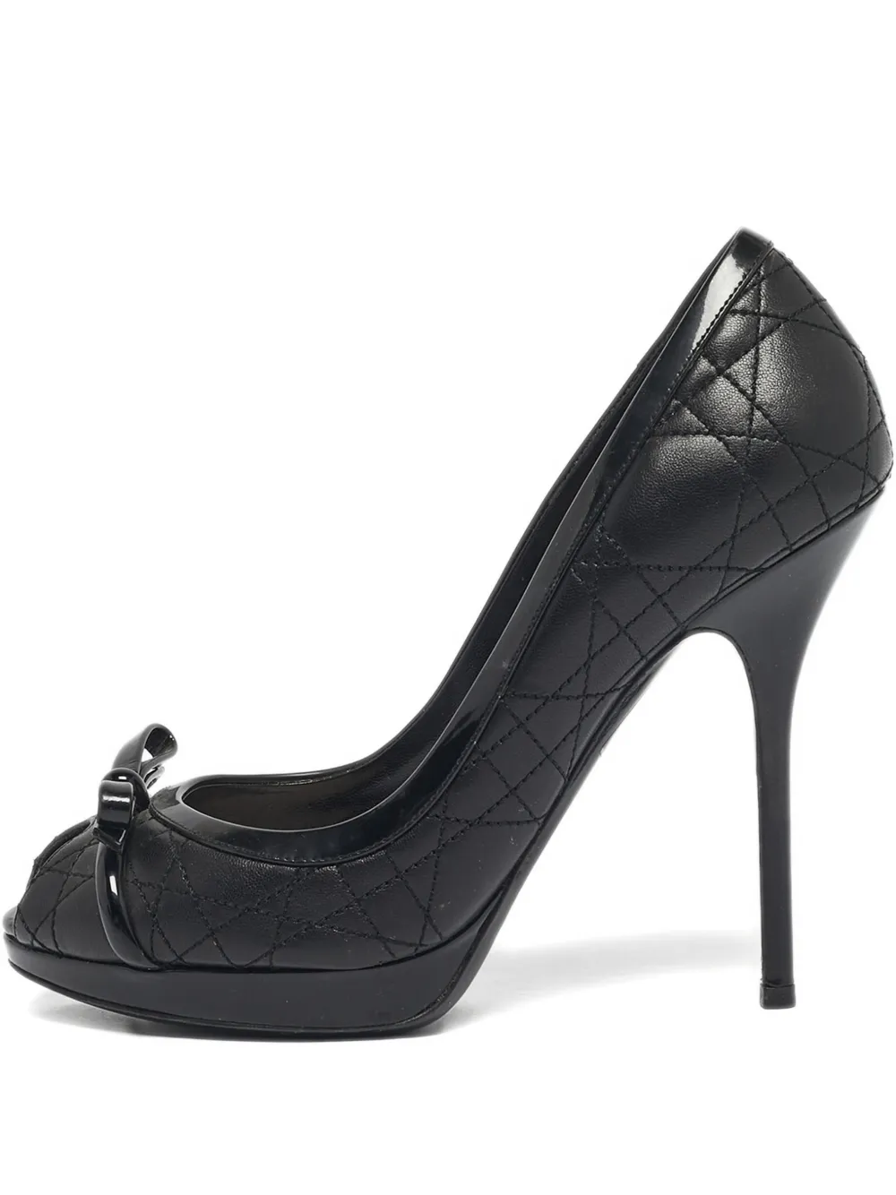 Christian Dior Pre-Owned bow-detail pumps - Nero