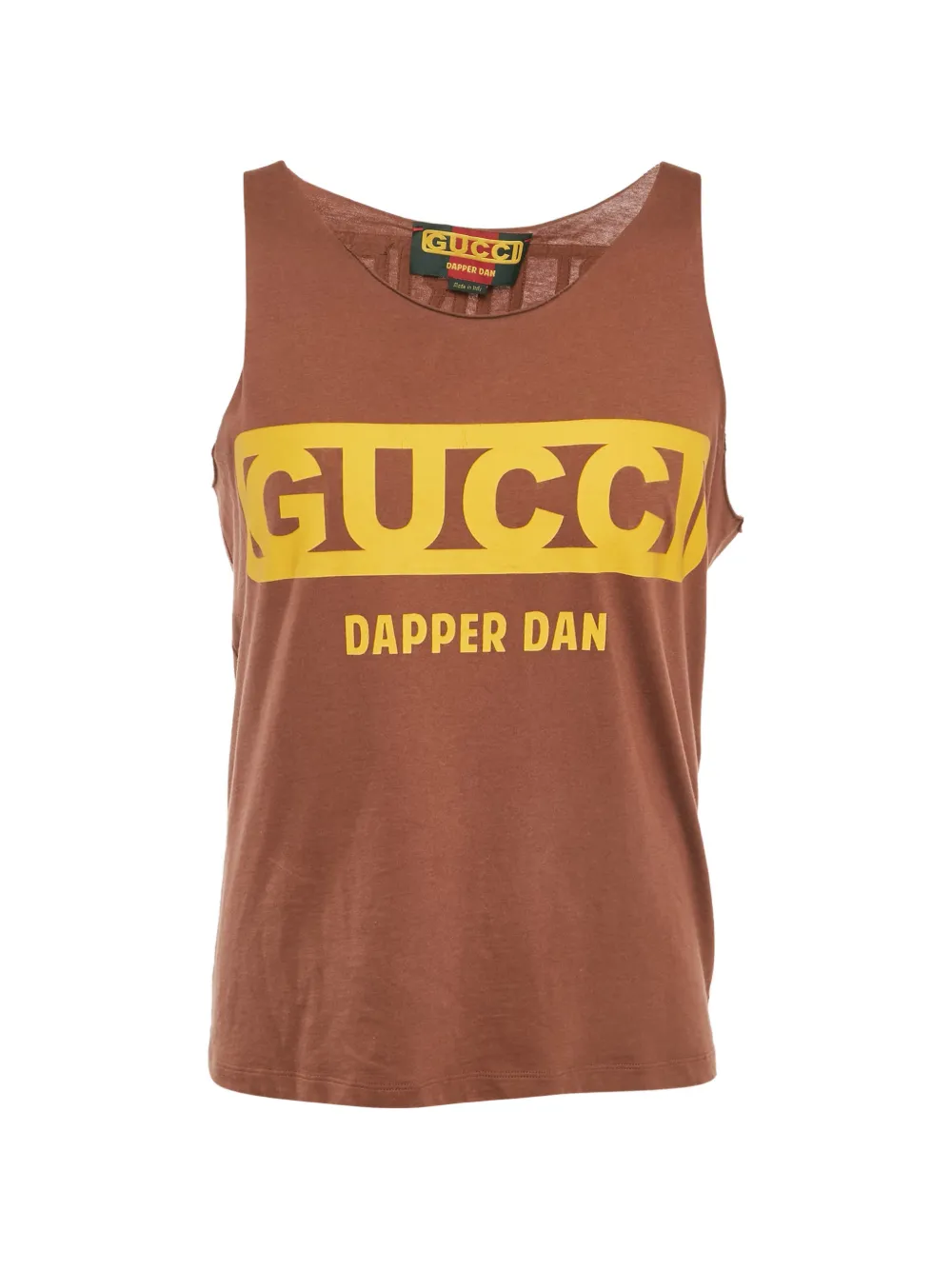 Gucci Pre-Owned x Dapper Dan| sleeveless T-shirt - Marrone