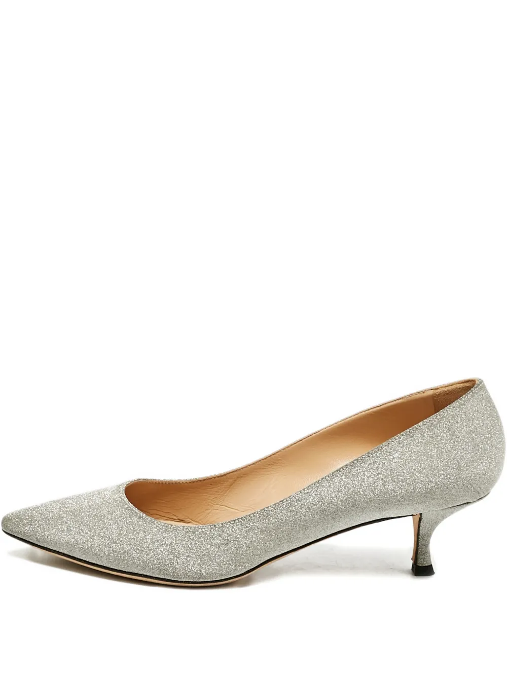 Sergio Rossi Vintage glitter pointed-toe pumps - Silber