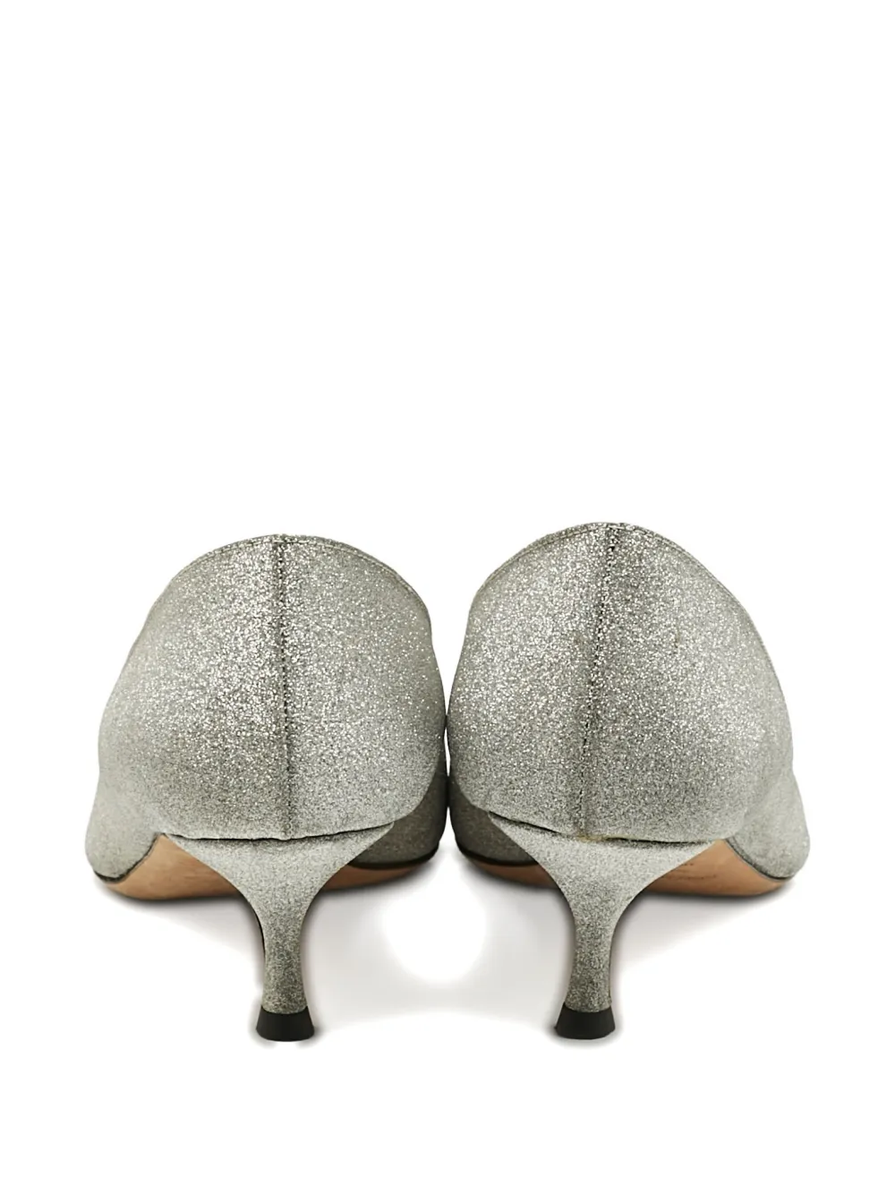 Sergio Rossi Vintage glitter pointed-toe pumps - Zilver