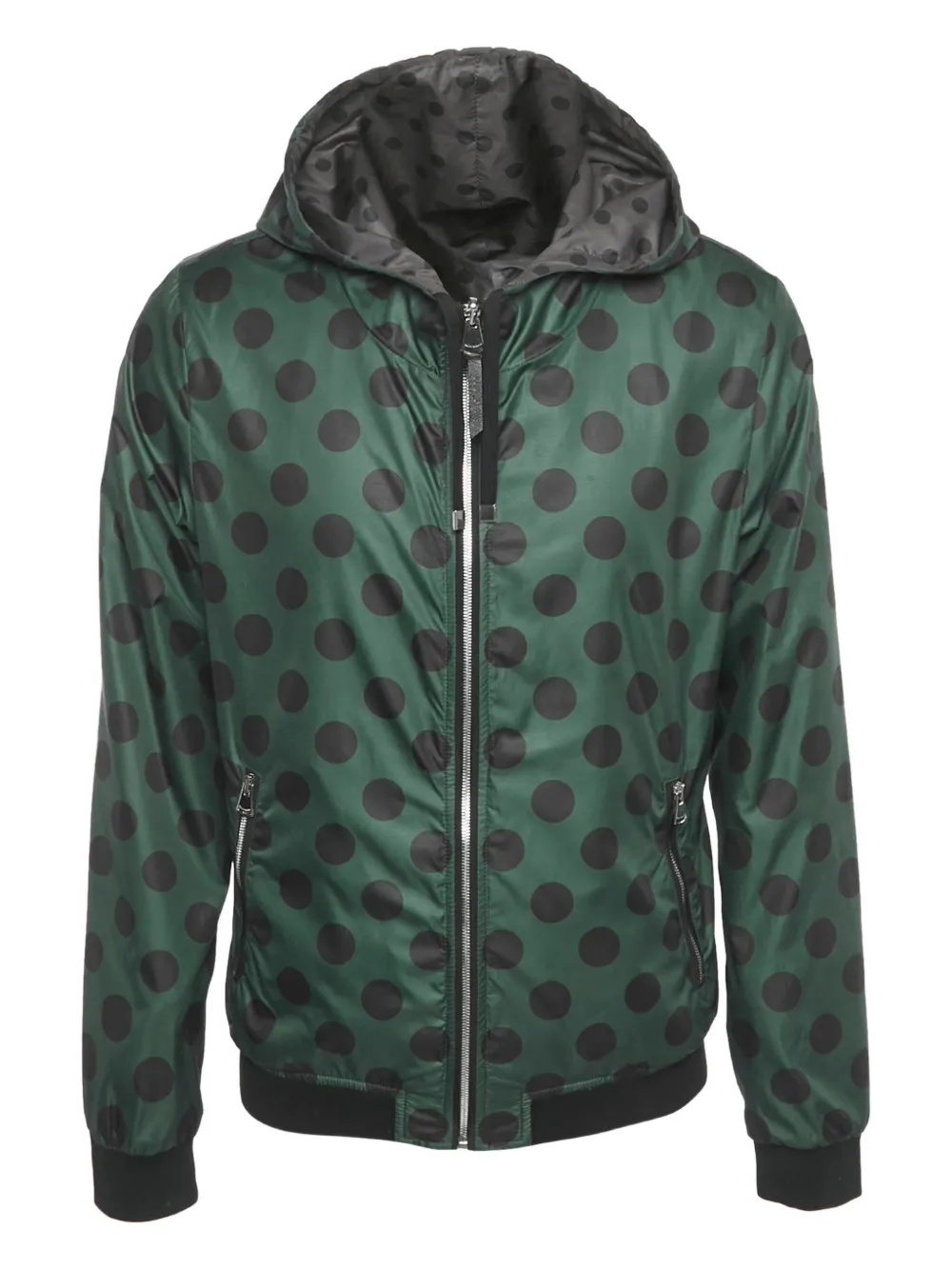 Dolce & Gabbana Pre-Owned polka dot reversible jacket | Green | Image 1