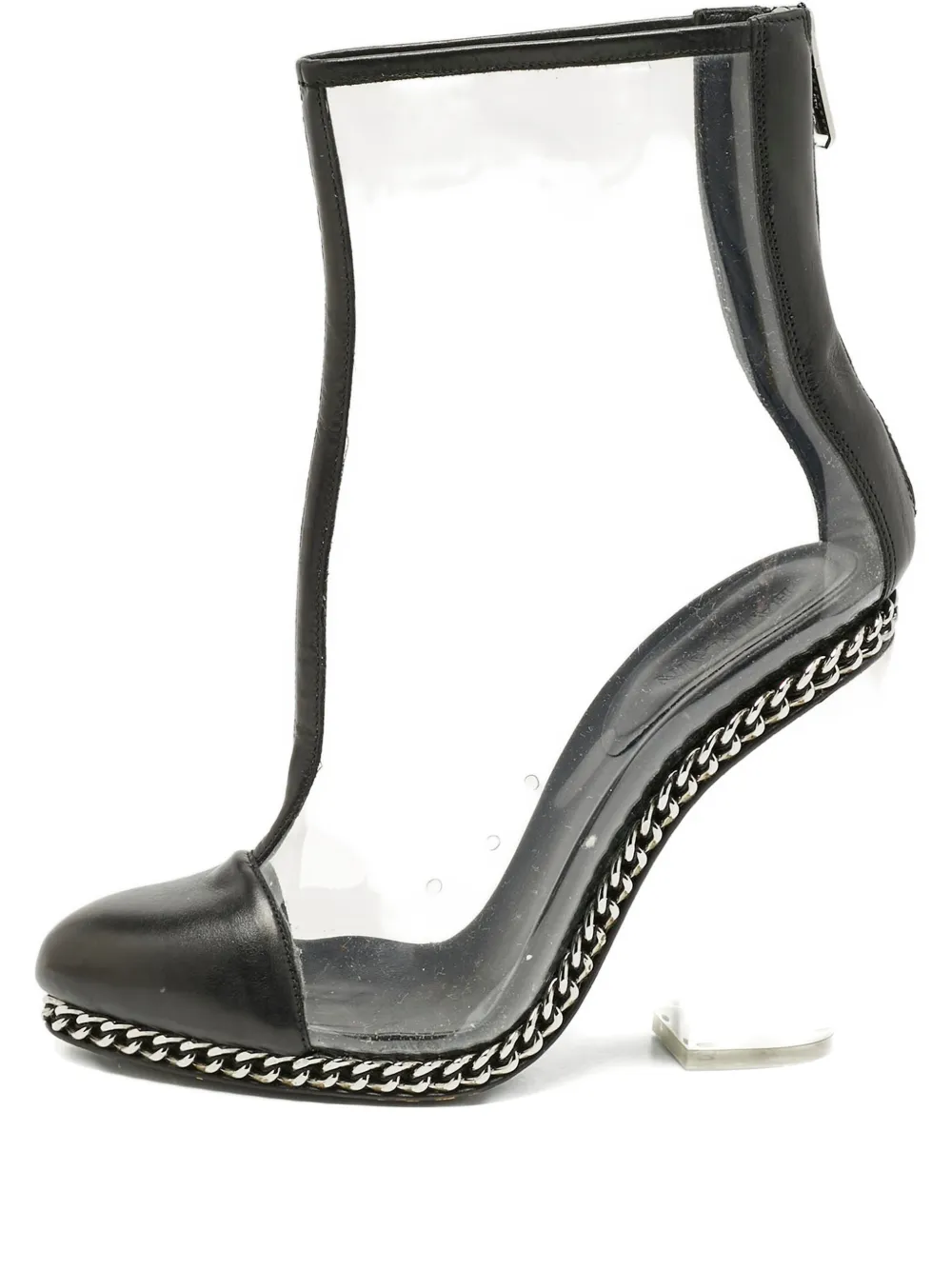 Balmain Pre-Owned chain block-heel ankle boots | blanco | Image 1